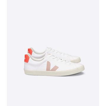 Veja ESPLAR SE CANVAS Schoenen Dames White/Orange | BE 512XYU